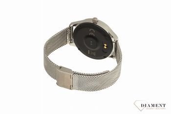 Zegarek Smartwatch damski Garett Naomi Srebrny, Stalowy na bransolecie (3).jpg